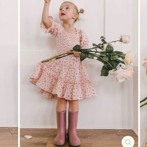 Ivy city mini Madeline dress in pink size 6-7